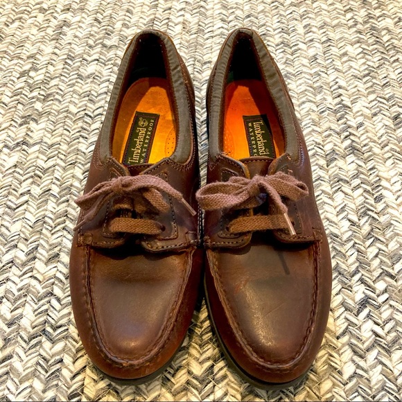 Timberland Tim’s Waterproof Lace Up Leather Loafer Size 9.5 M Gore Tex - Picture 1 of 6